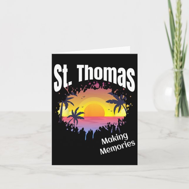 Carte Saint-Thomas Créer des souvenirs de vacances en fa (Devant)