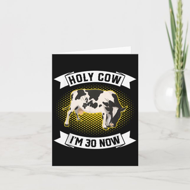 Carte Saint Vache Im 30 Maintenant - Funny 30e Anniversa (Devant)