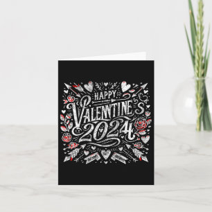 Carte Saint-Valentin 2024 Calligraphie Vintage pour femm