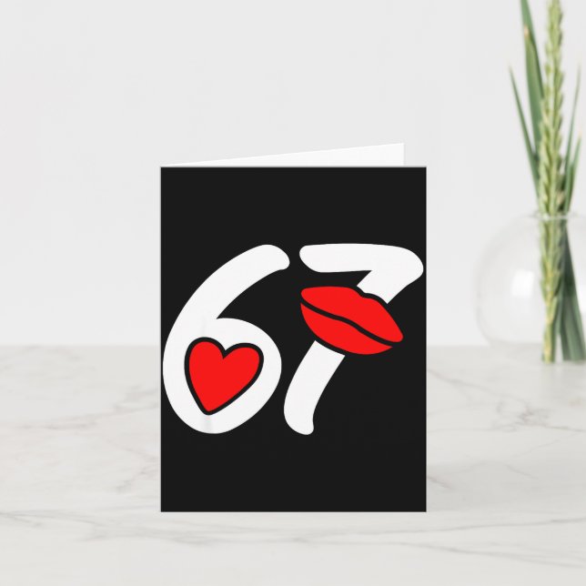 Carte Saint-Valentin 67 Meme Lèvres Et Cœur Drôle Six S (Devant)
