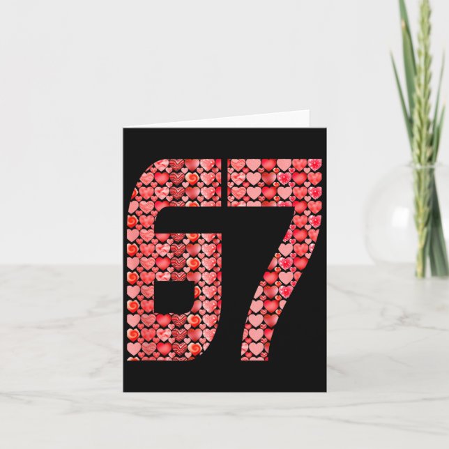 Carte Saint-Valentin 67 Meme Rempli De Cœurs Drôle S (Devant)