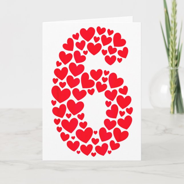 Carte Saint-Valentin 67 Rempli De Cœur Drôle Six Sept (Devant)