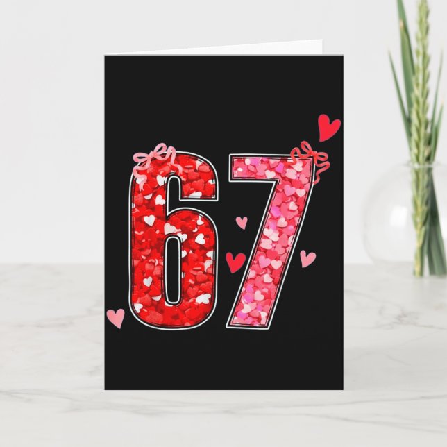 Carte Saint-Valentin 67 Six Sept Citation Drôle Mème Vir (Devant)