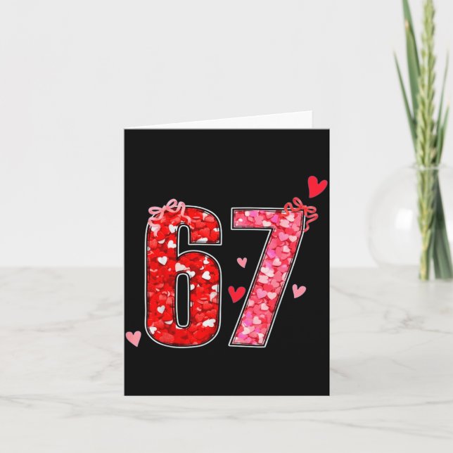 Carte Saint-Valentin 67 Six Sept Citation Drôle Mème Vir (Devant)