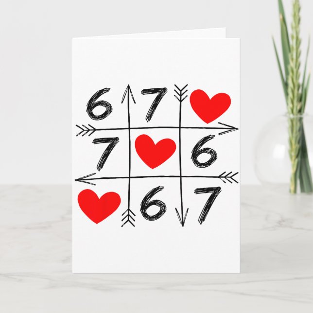 Carte Saint-Valentin 67 Six Sept Mème Amour 6 7 Cœur (Devant)