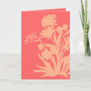 Carte Saint-Valentin à fleurs de pêche rose