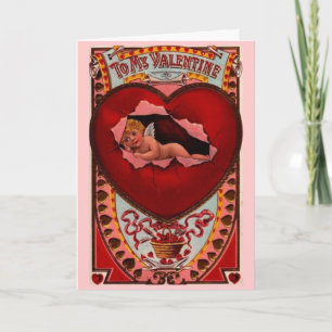 Carte Saint-Valentin à l'ancienne