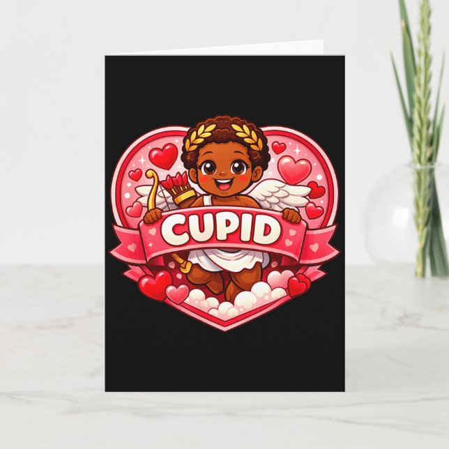 Carte Saint-Valentin afro-américain Cupidon  (Devant)