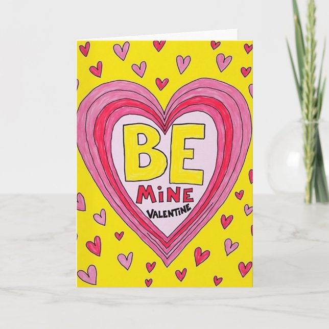 Carte Saint-Valentin Amour Cœur Mienne (Devant)