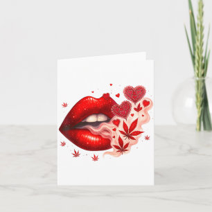 Carte Saint-Valentin Amoureuse de Weed Fumeuse 