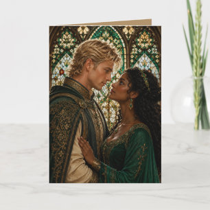 Carte Saint-Valentin anniversaire de couple médiéval