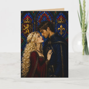 Carte Saint-Valentin anniversaire de couple médiéval