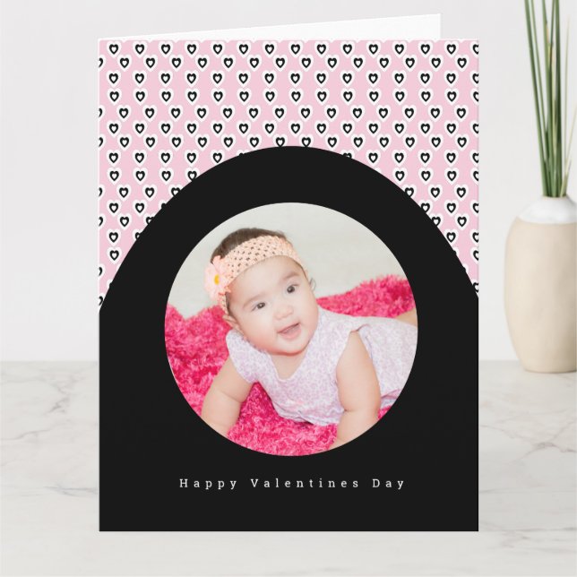 Carte Saint-Valentin Arche Mini Coeurs Motif Photo (Devant)