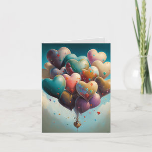 Carte Saint-Valentin avec des illustrations du coe