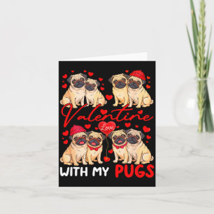 Carte Saint-Valentin Avec Mon Couple De Pugs Costume De 