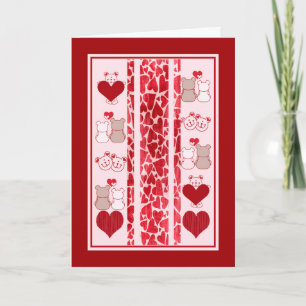 Carte Saint Valentin, Bear Hugs & Kisses