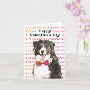 Carte Saint-Valentin Câlin de Bernese Mountain Dog