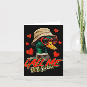 Carte Saint-Valentin Canard colvert chasseur Camo C