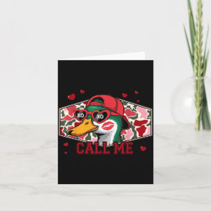Carte Saint-Valentin Canard de chasse Camo Appelle-moi T