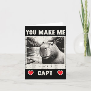 Carte Saint-Valentin Capybara Selfie Me Rendre Capy Homm