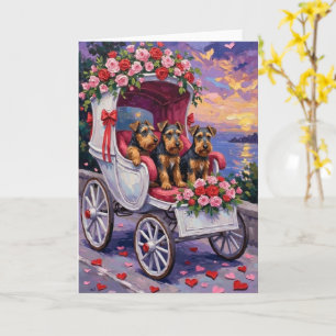Carte Saint-Valentin Chien Airedale