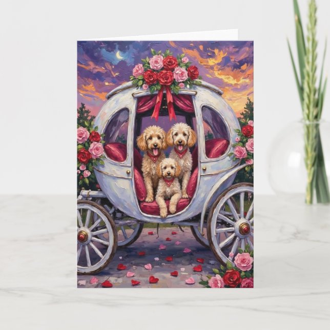 Carte Saint-Valentin Chien Caniche  (Devant)