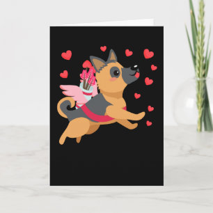 Carte Saint-Valentin Chien Chiots Berger Allemand Enfant
