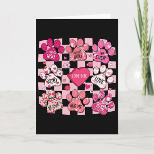 Carte Saint-Valentin Chien, Cœur de Patte de Chien, Conv