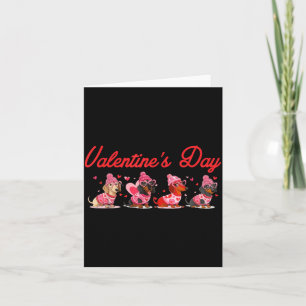 Carte Saint-Valentin Chien Mignon Drachshund Chiens Pour