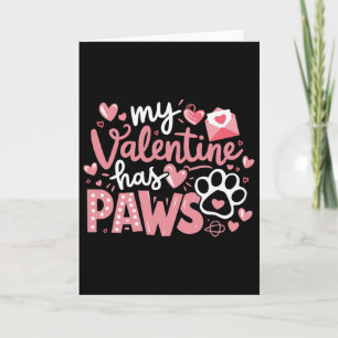 Carte Saint-Valentin Chien Mon Saint-Valentin a des patt