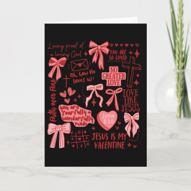 Carte Saint-Valentin chrétien Jésus est mon Valentin Co (Devant)