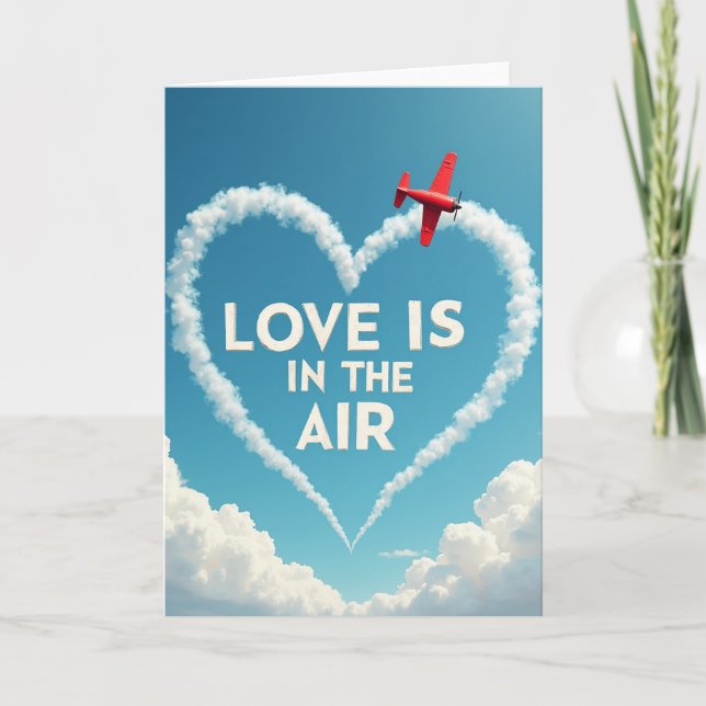 Carte Saint-Valentin Cœur dans les Airs (Devant)