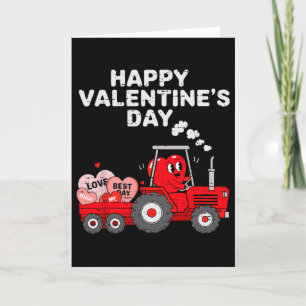 Carte Saint-Valentin Cœur Dans Tracteur Drôle Ferme Tout