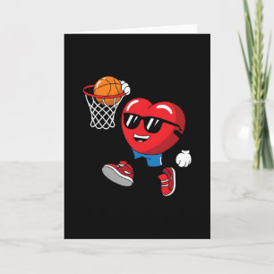 Carte Saint-Valentin Cœur Jouant Sketll Hommes Garçons F