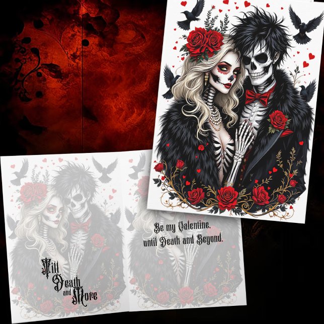 Carte Saint-Valentin couple gothique  (Créateur téléchargé)