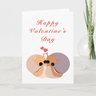 Carte Saint-Valentin Couple Snail
