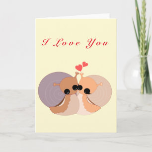 Carte Saint-Valentin Couple Snail
