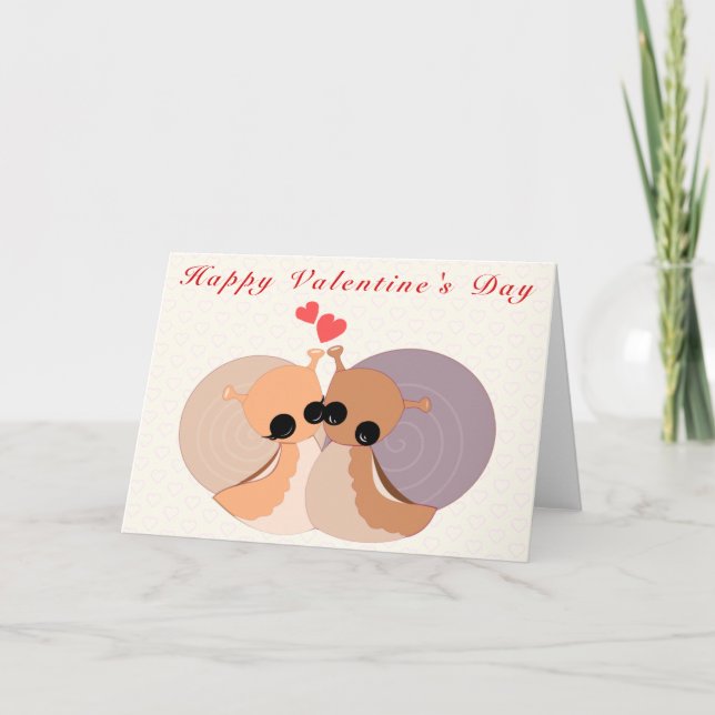 Carte Saint-Valentin Couple Snails (Devant)