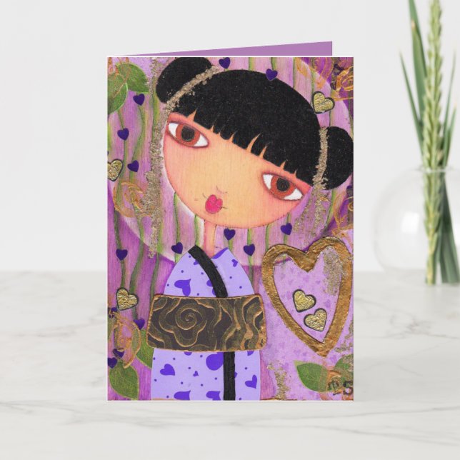 Carte Saint Valentin - Dame de Whimsical (Devant)