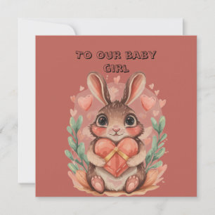 Carte Saint-Valentin de Bébé Fille