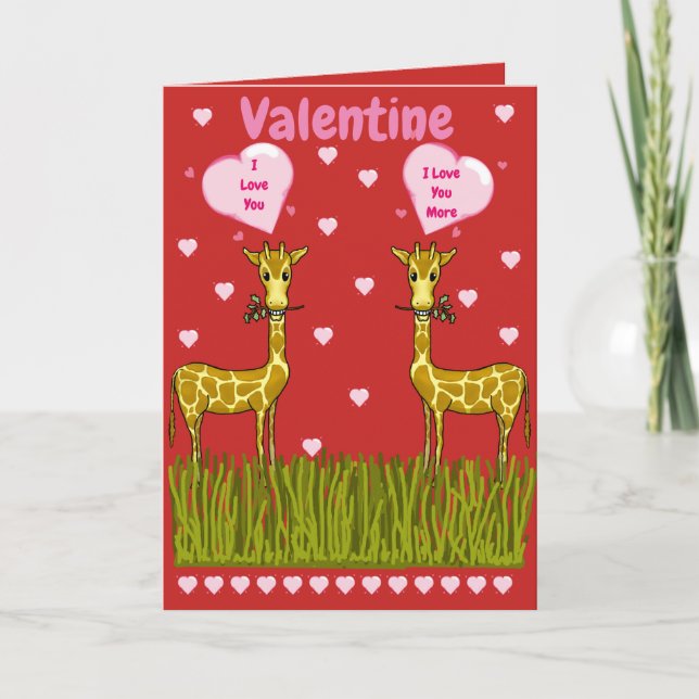 Carte Saint-Valentin de Giraffe (Devant)