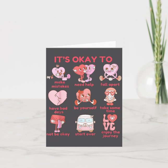 Carte Saint Valentin de la santé mentale Ok École (Devant)