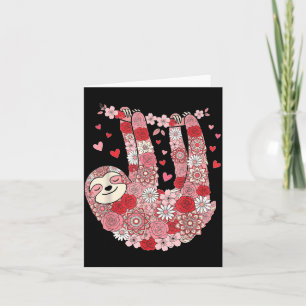 Carte Saint-Valentin de l'amour de paresseux Mignons ama