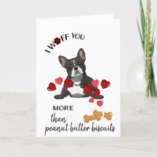 Carte Saint-Valentin de votre amour du chien franç
