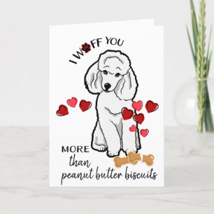 Carte Saint-Valentin de votre chien de caniche sta