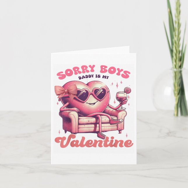 Carte Saint Valentin Désolé Garçons Papa C'Est Mon Saint (Devant)