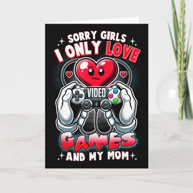 Carte Saint-Valentin Désolé les filles je n'aime que les (Devant)