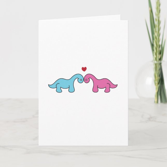 Carte Saint Valentin Dinosaur (Devant)
