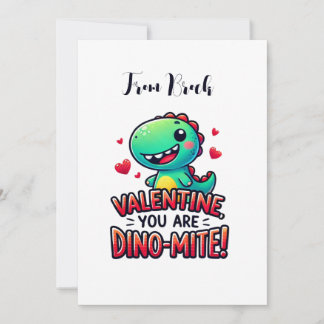 Carte Saint-Valentin Dinosaur pour enfants