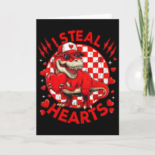 Carte Saint-Valentin Dinosaure T-rex Amoureux Je Vole de